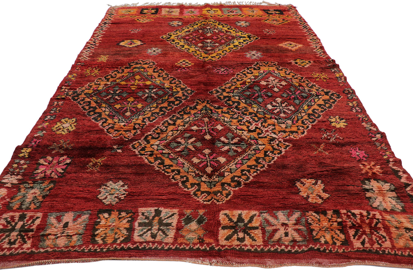 6 x 10 Vintage Red Moroccan Rug 21529