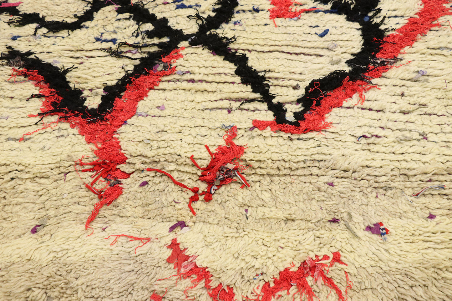 3 x 5 Vintage Moroccan Boucherouite Rug 21532