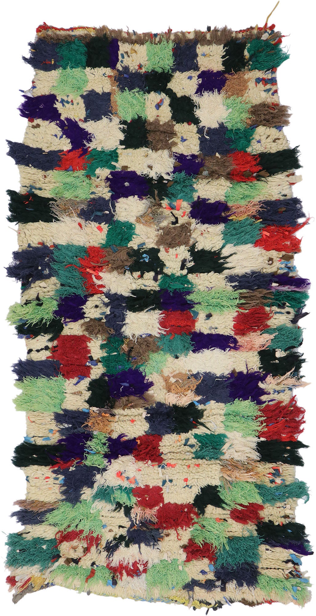 3 x 6 Vintage Moroccan Boucherouite Rug 21537