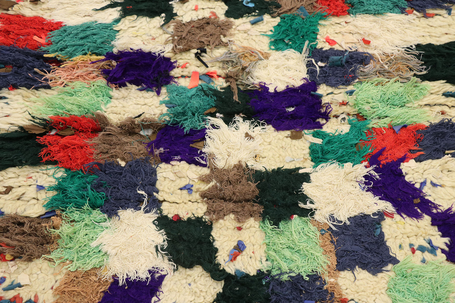 3 x 6 Vintage Moroccan Boucherouite Rug 21537
