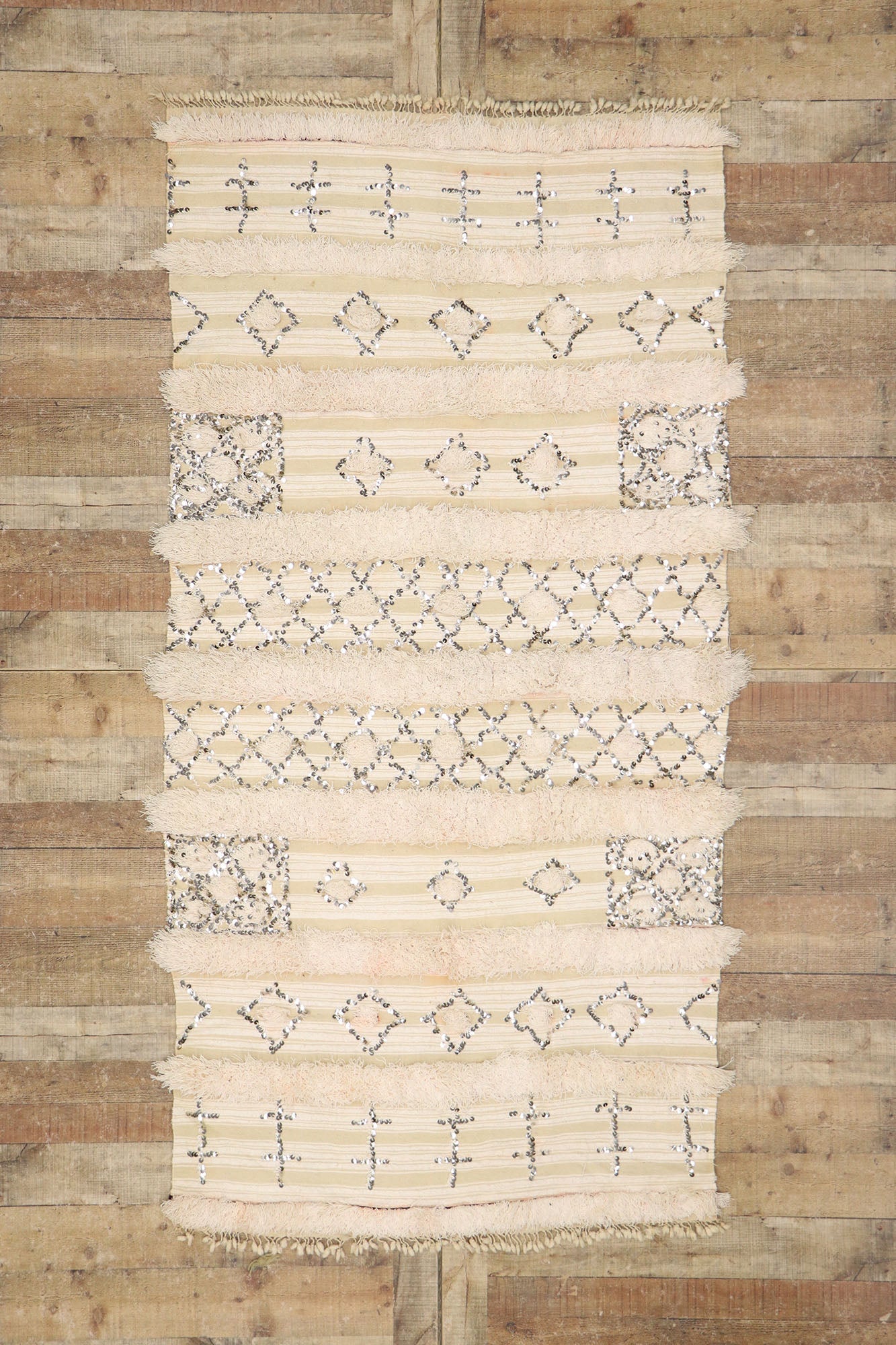 4 x 8 Vintage Moroccan Wedding Blanket 21546