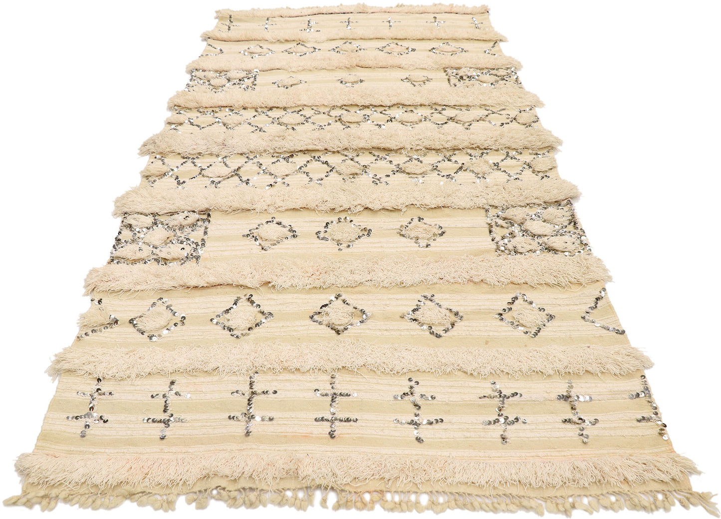 4 x 8 Vintage Moroccan Wedding Blanket 21546