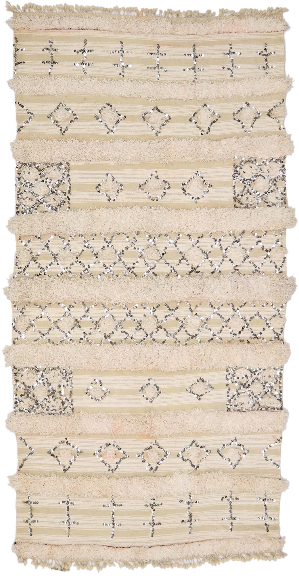 4 x 8 Vintage Moroccan Wedding Blanket 21546