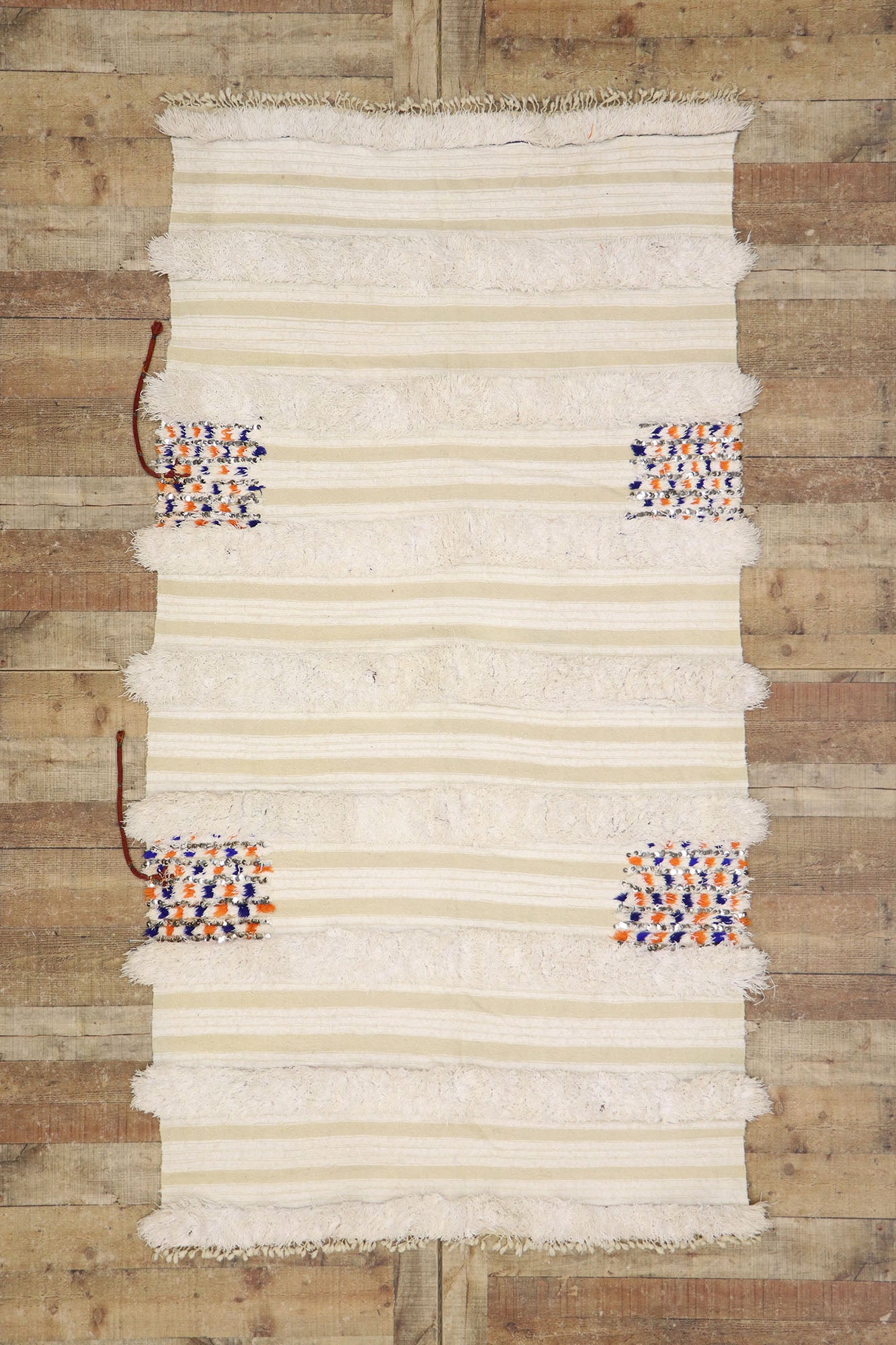 4 x 8 Vintage Moroccan Wedding Blanket 21547