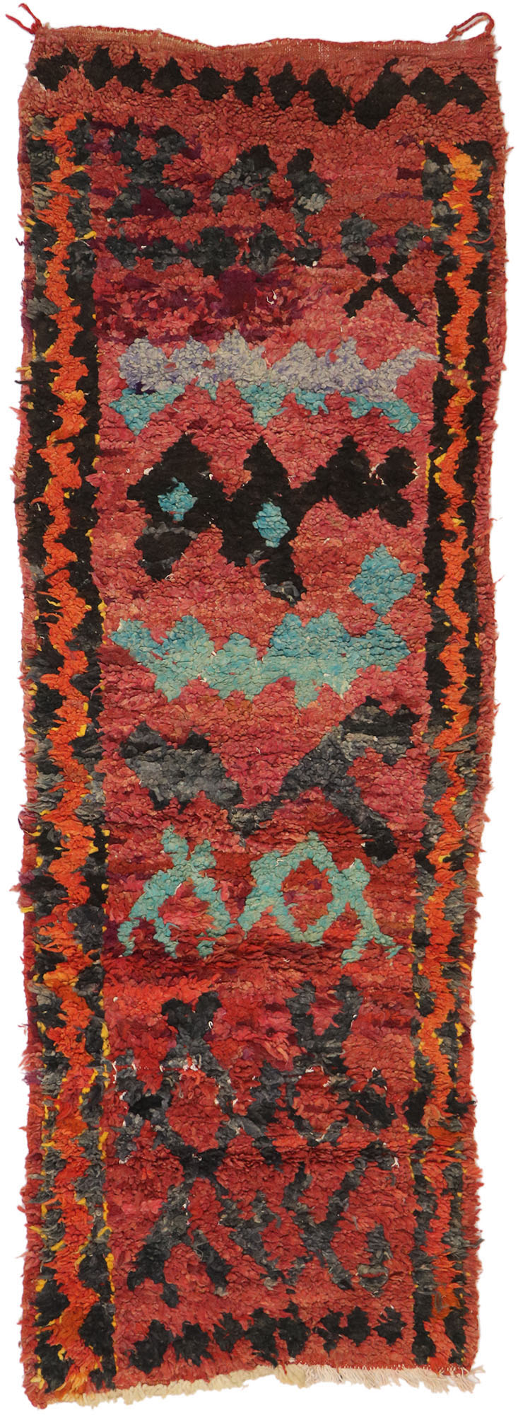 3 x 7 Vintage Red Talsint Moroccan Rug 21581