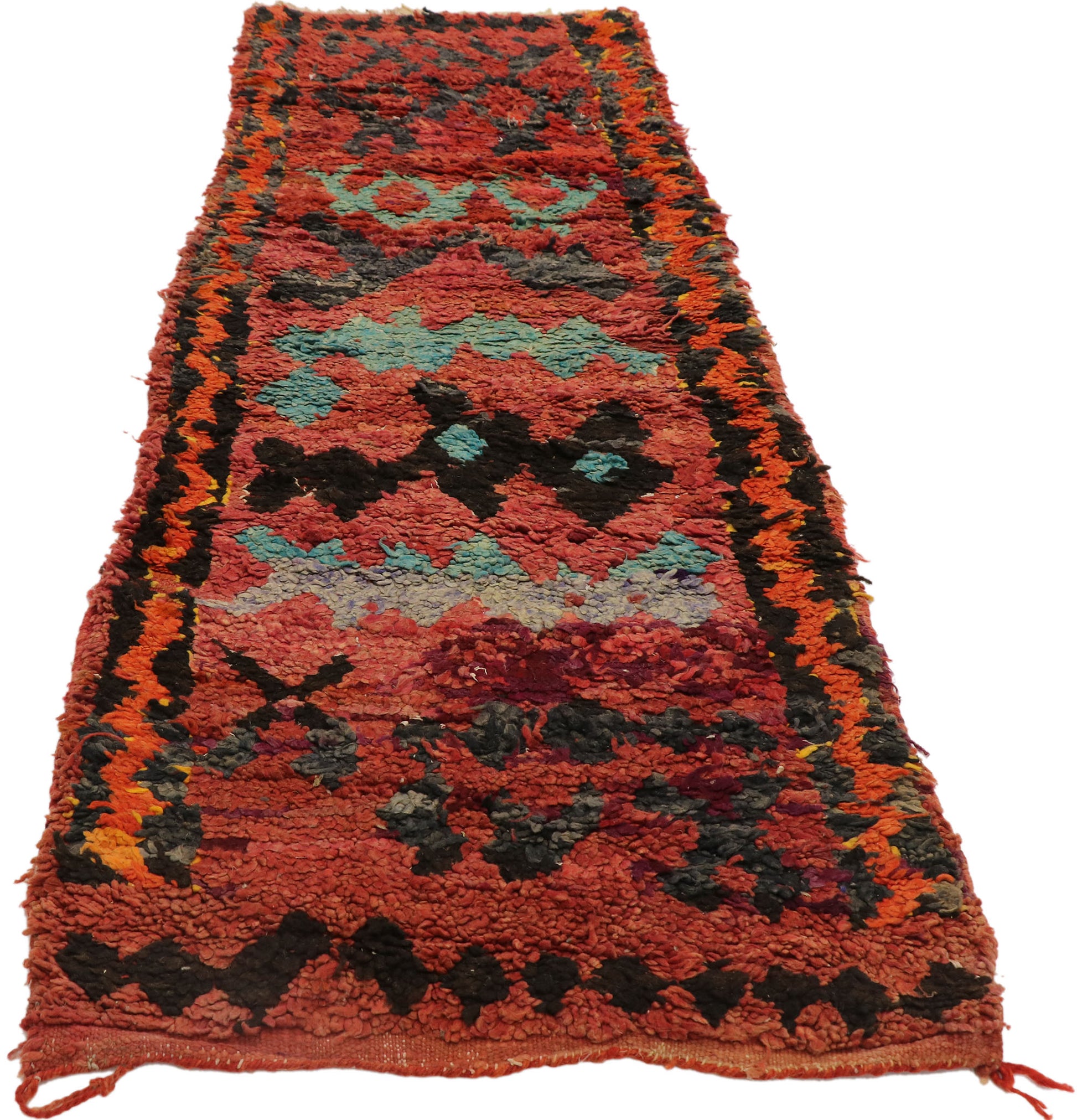 3 x 7 Vintage Red Talsint Moroccan Rug 21581