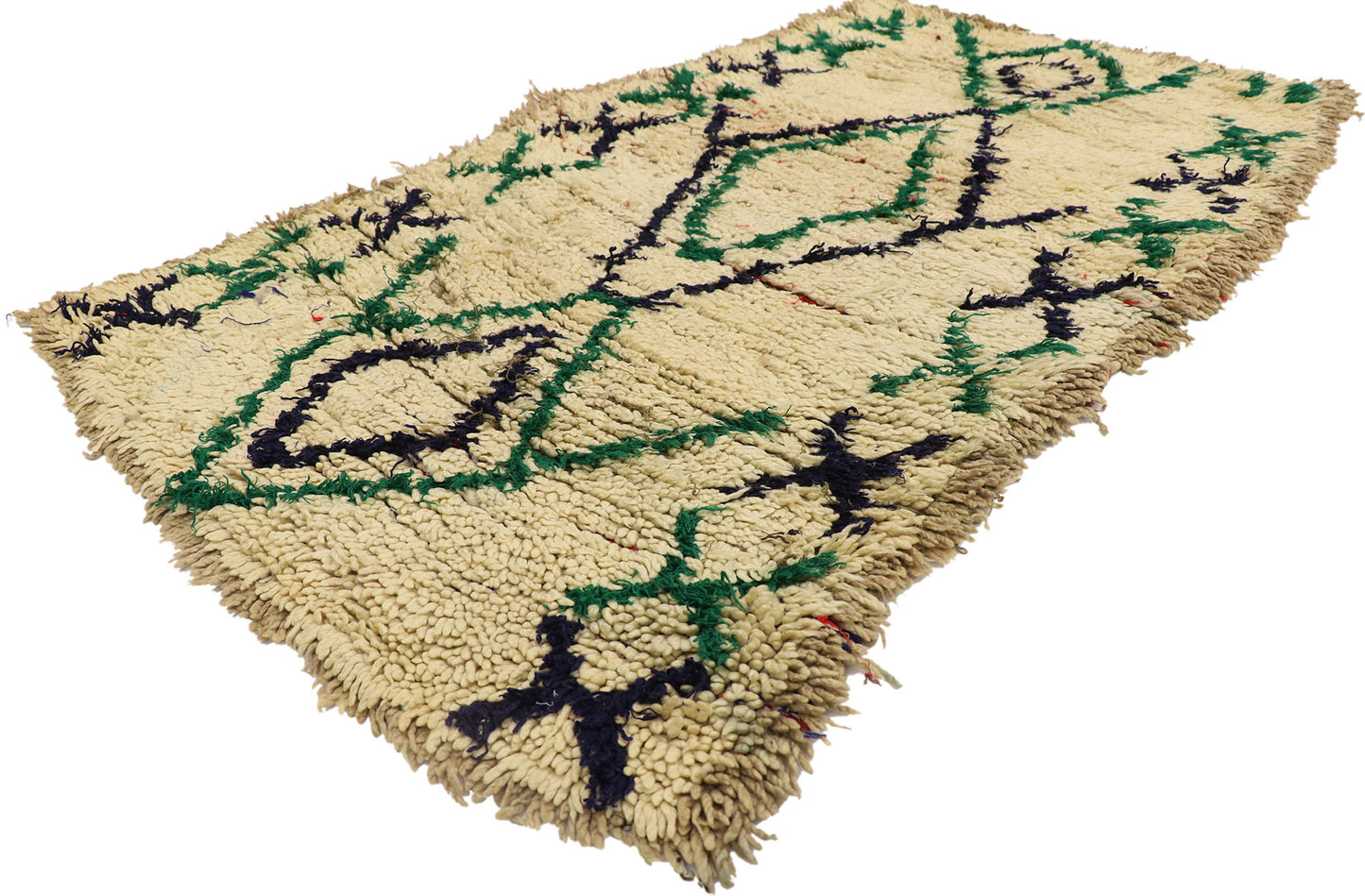 3 x 5 Vintage Moroccan Boucherouite Rug 21590