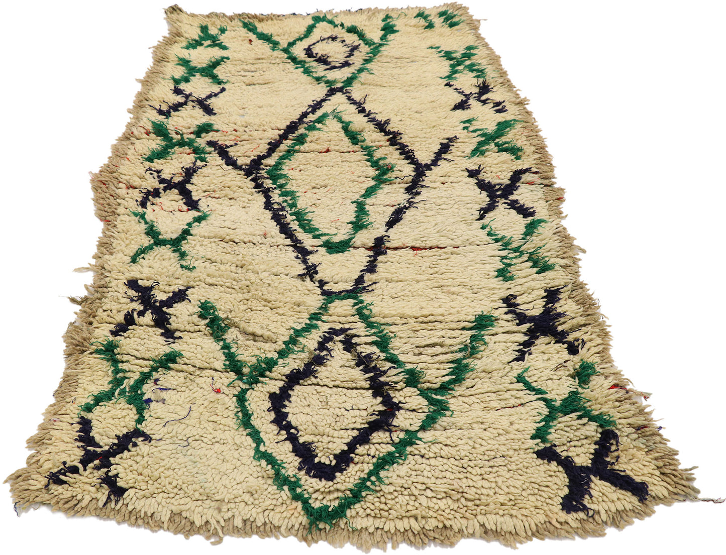 3 x 5 Vintage Moroccan Boucherouite Rug 21590