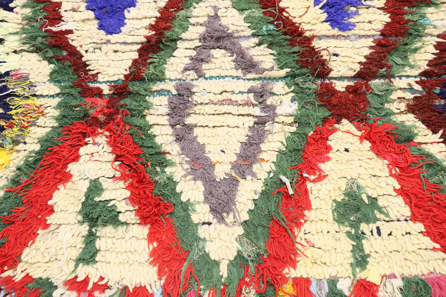 3 x 6 Vintage Moroccan Boucherouite Rag Rug 21591