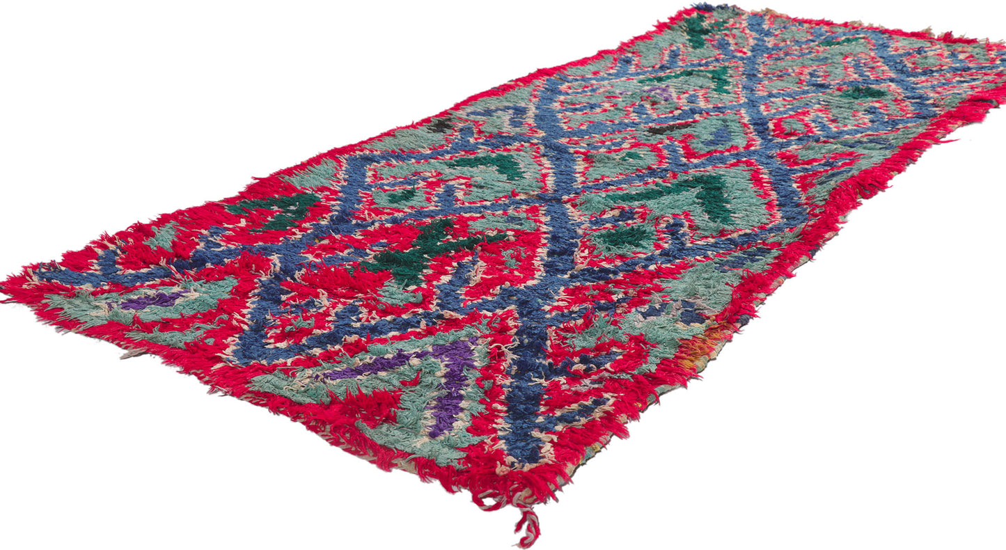 2 x 6 Vintage Moroccan Boucherouite Rug 21621