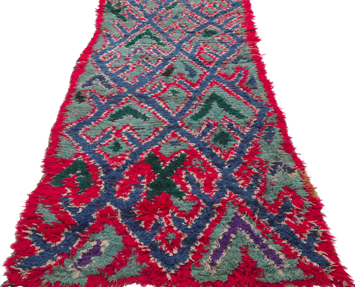 2 x 6 Vintage Moroccan Boucherouite Rug 21621