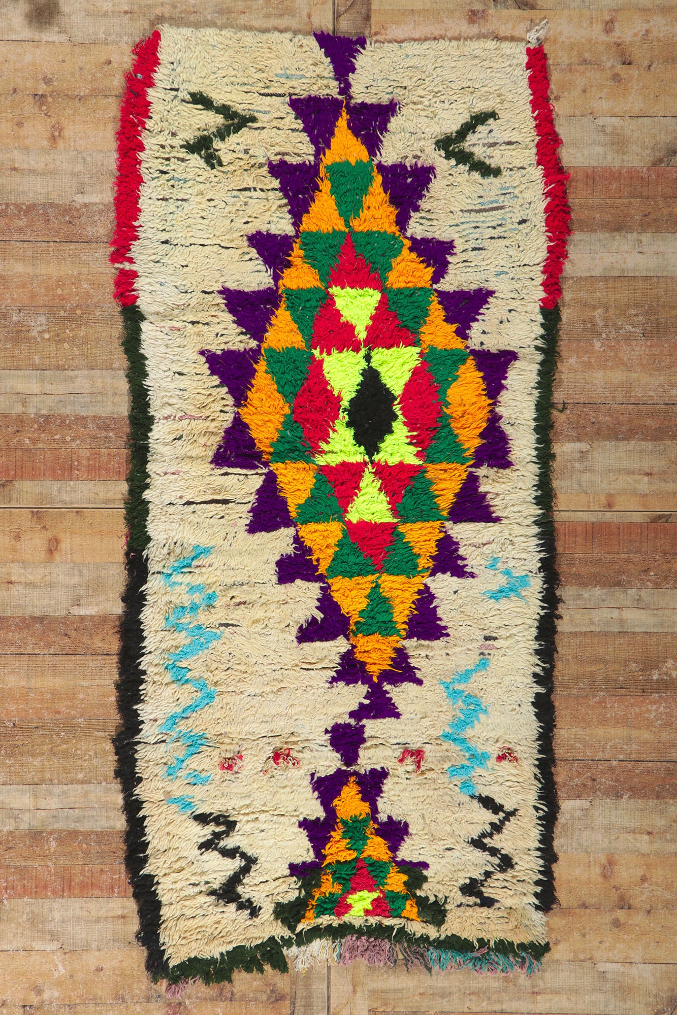 3 x 7 Vintage Moroccan Azilal Rug 21623
