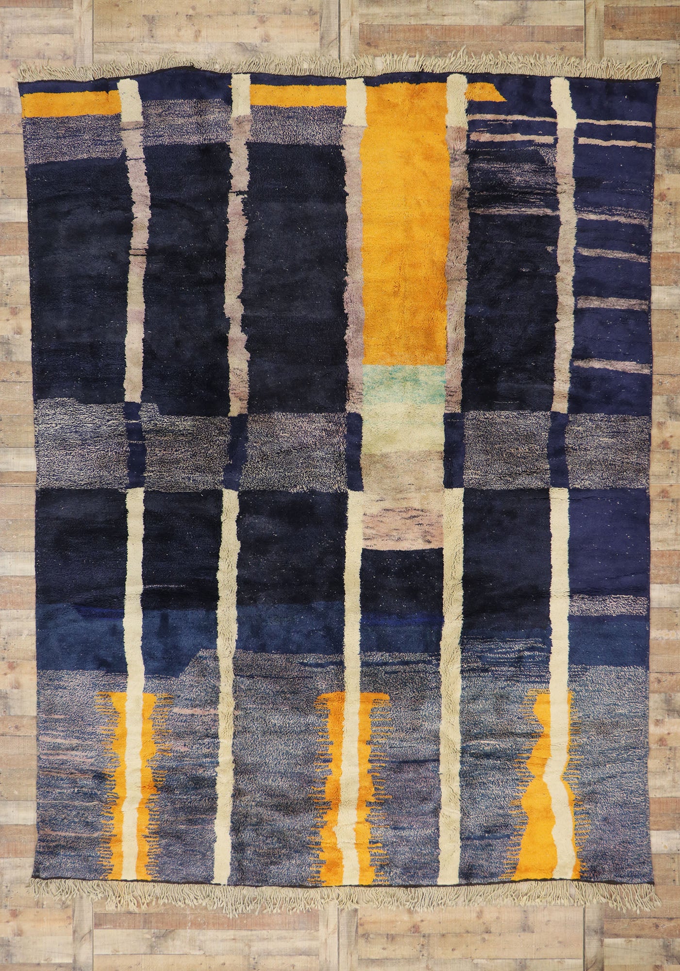 10 x 13 Modern Beni Mrirt Moroccan Rug 21641