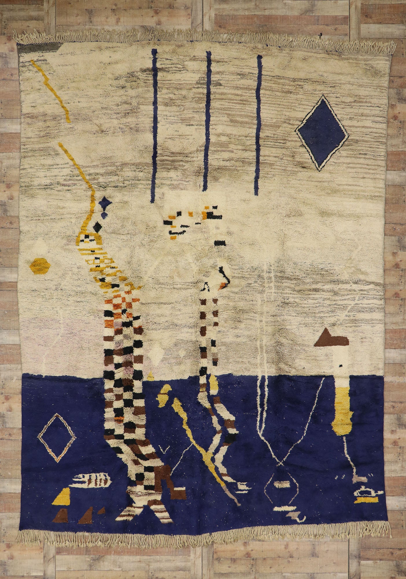 10 x 13 Modern Beni Mrirt Moroccan Rug 21642