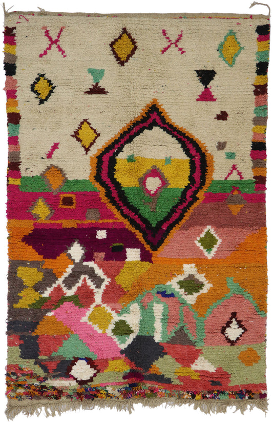 5 x 8 Vintage Boujad Moroccan Rug 21653