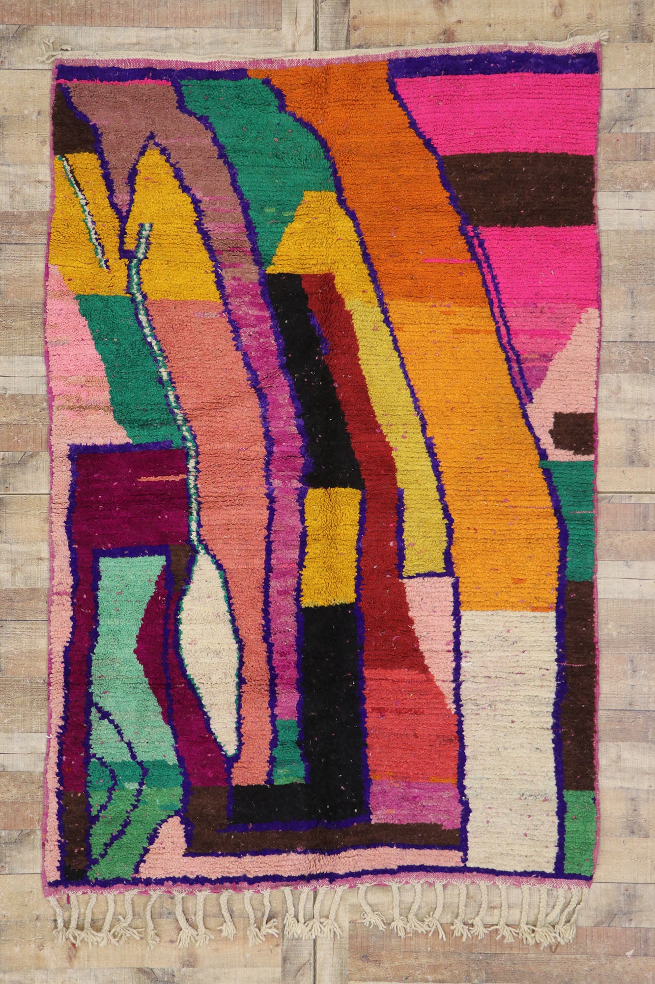 5 x 8 Vintage Boujad Moroccan Rug 21654