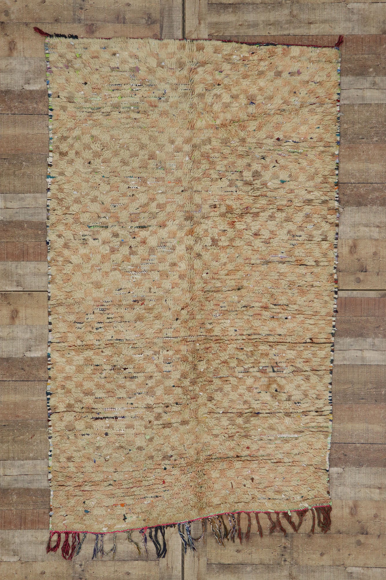 4 x 7 Vintage Rehamna Moroccan Rug 21666