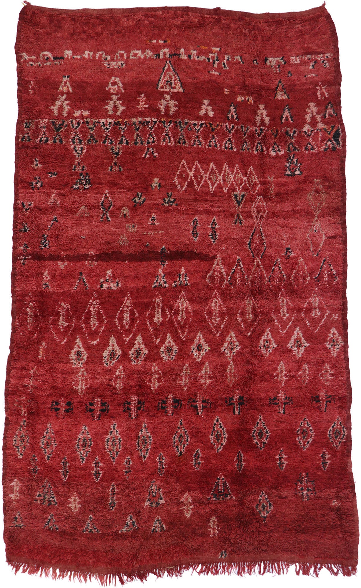 6 x 10 Vintage Red Moroccan Rug 21671