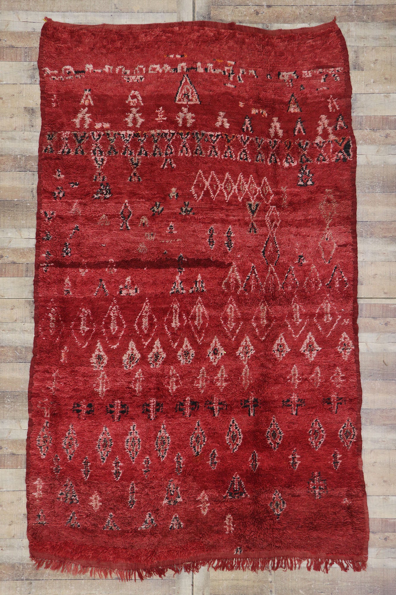 6 x 10 Vintage Red Moroccan Rug 21671