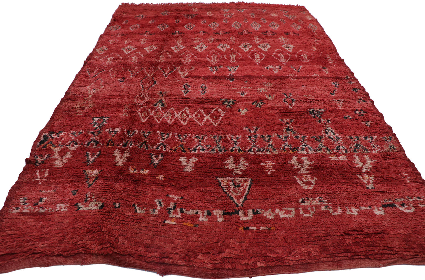 6 x 10 Vintage Red Moroccan Rug 21671
