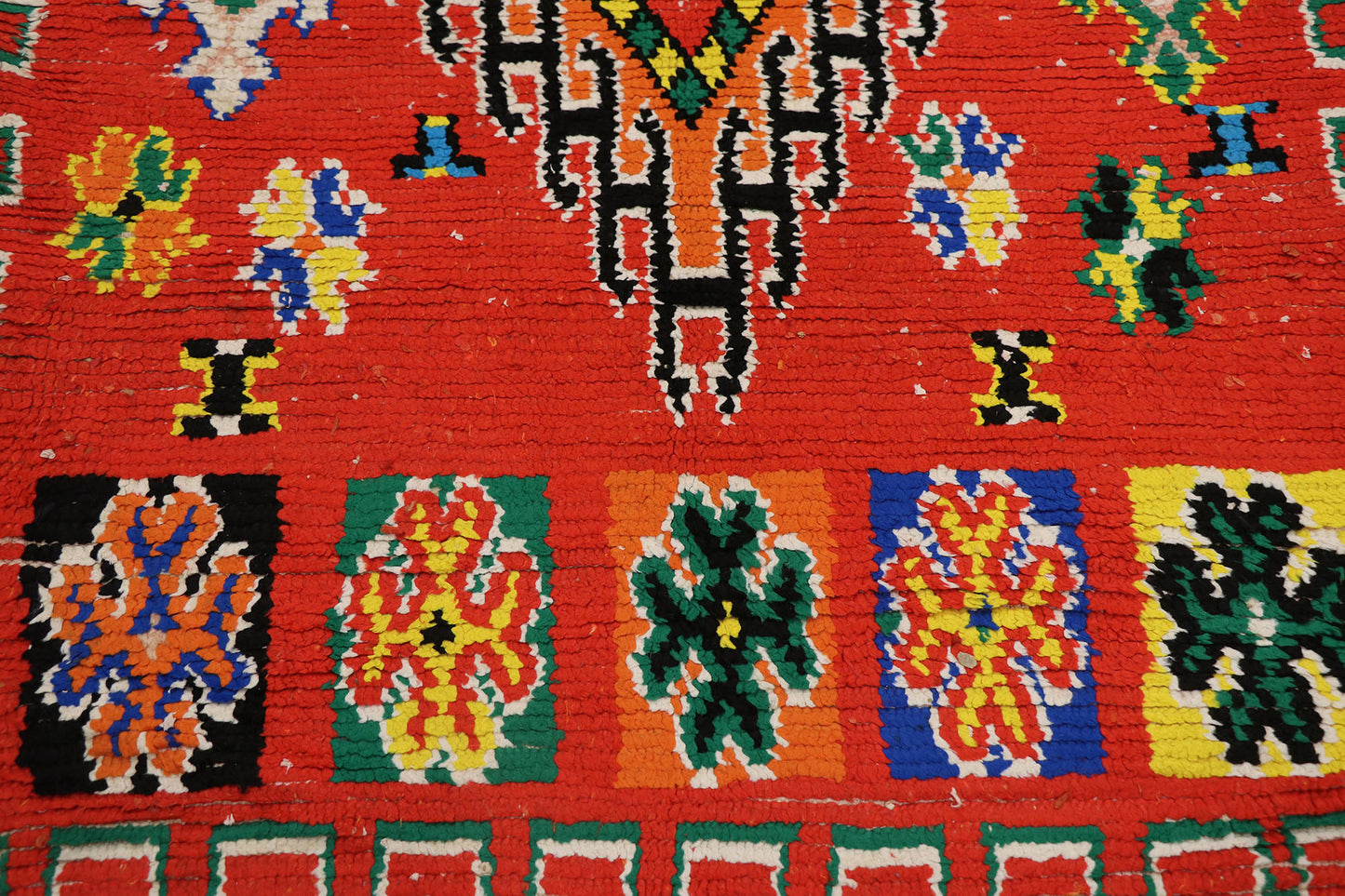 4 x 11 Vintage Moroccan Boucherouite Rug 21674