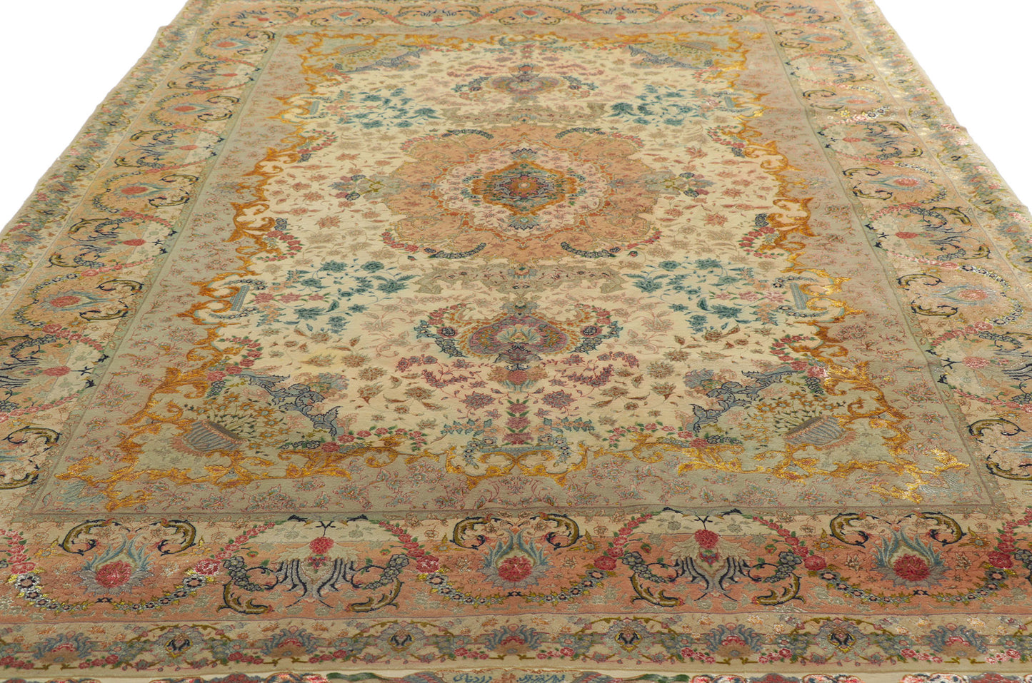 6 x 10 Vintage Persian Shirfar Tabriz Rug 21676