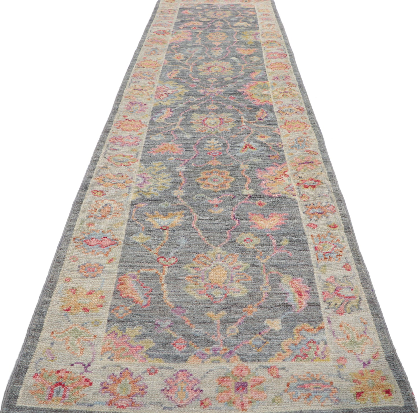 2 x 10 Colorful Oushak Runner 80962