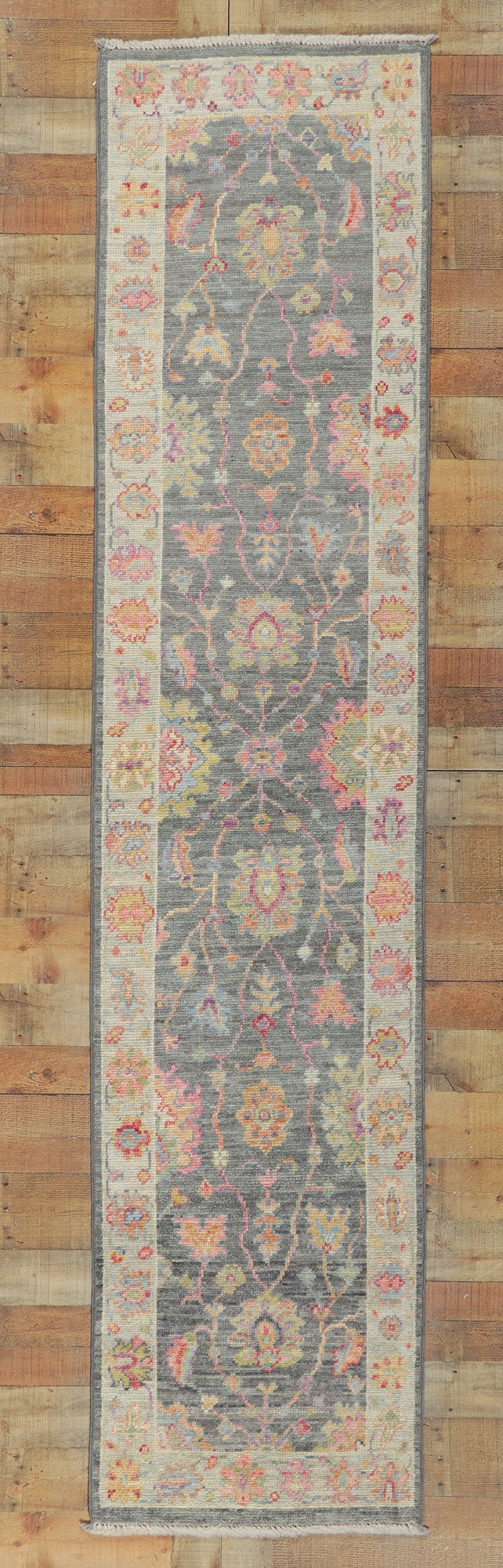 2 x 10 Colorful Oushak Runner 80968