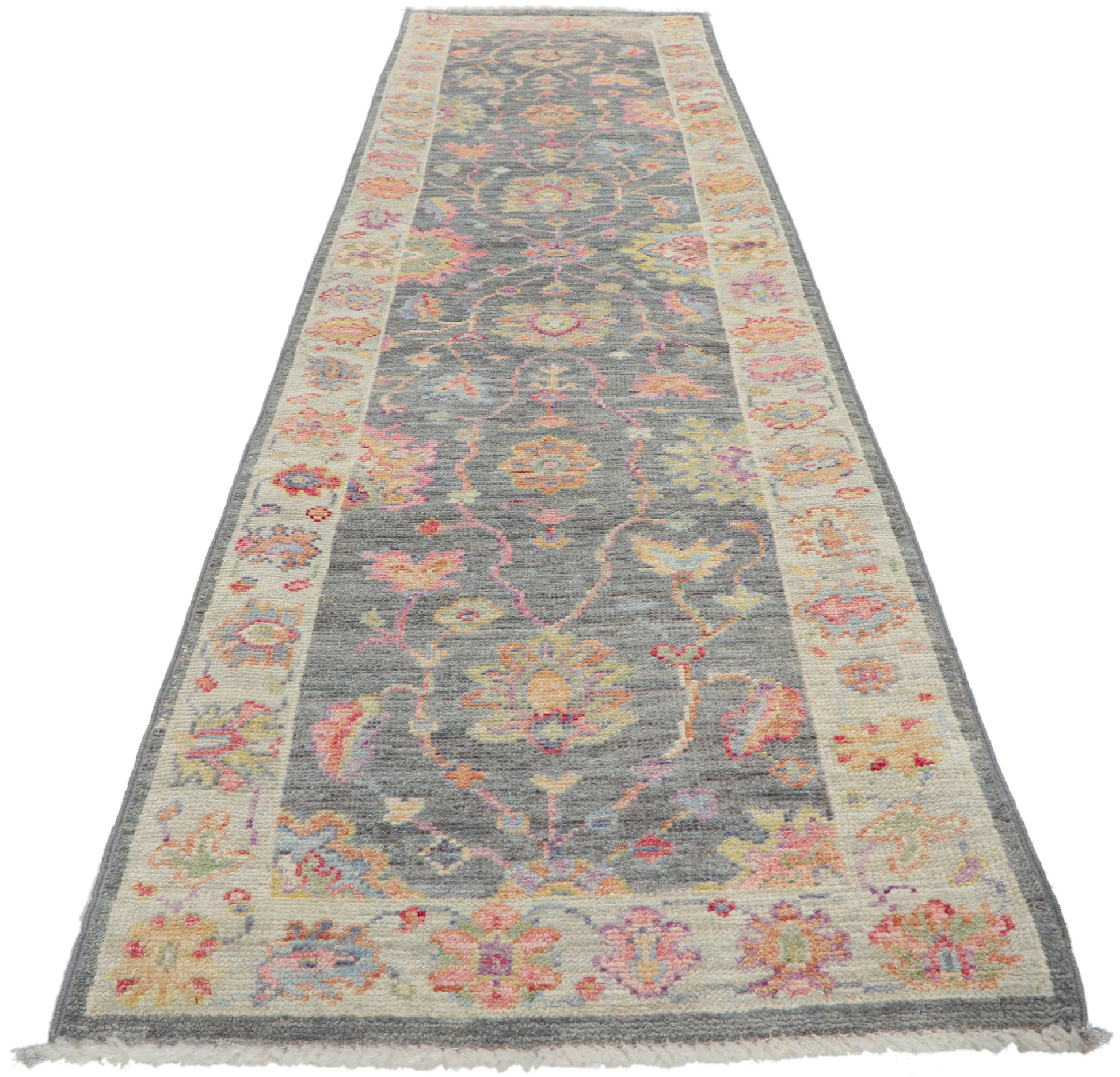 2 x 10 Colorful Oushak Runner 80968