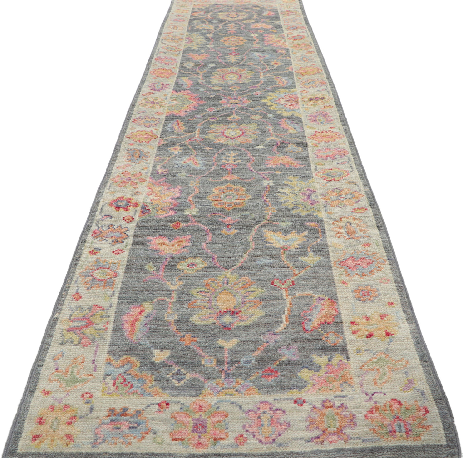 2 x 10 Colorful Oushak Runner 80968