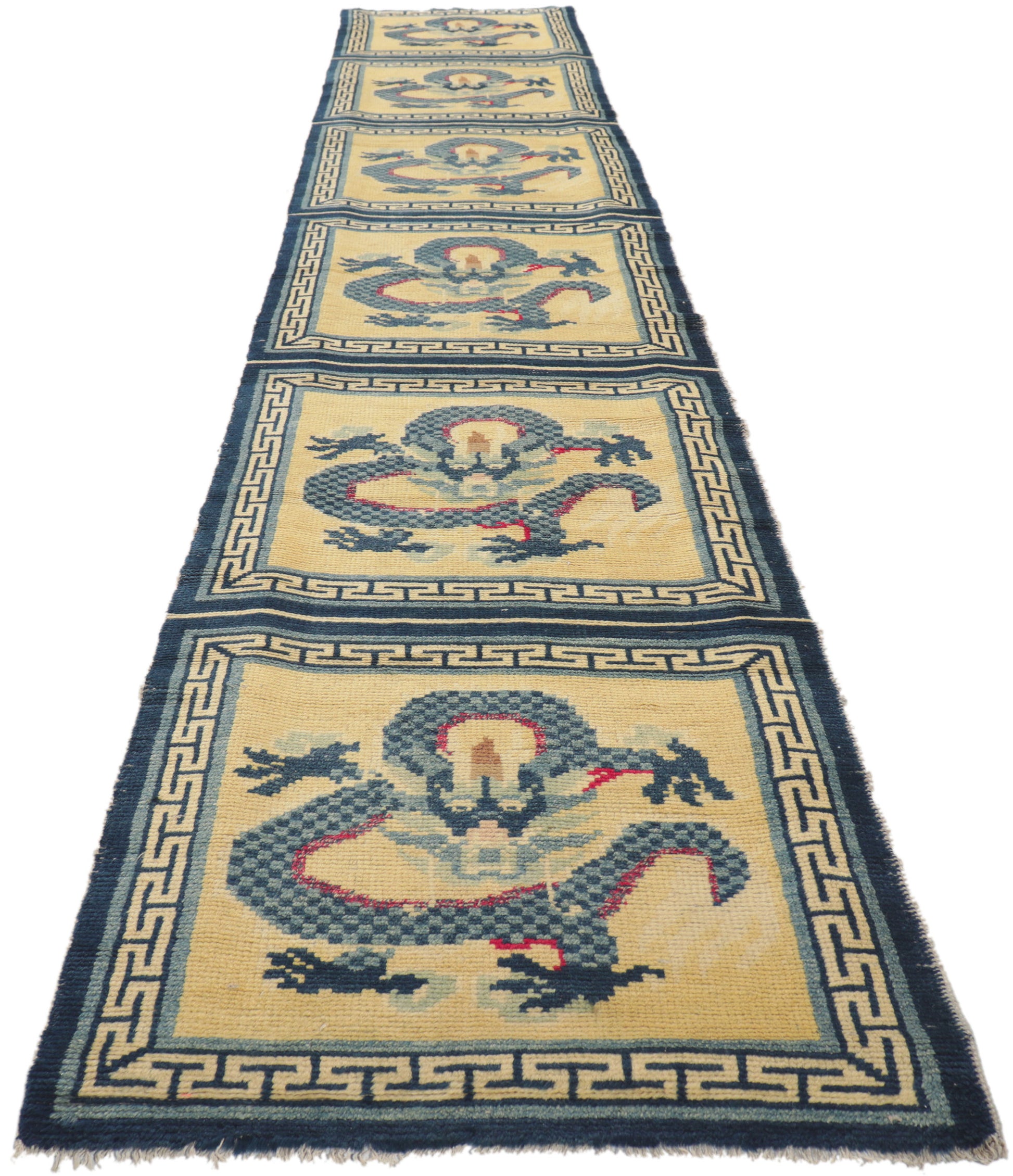 2 x 13 Antique Chinese Ningxia Bench Runner 78455