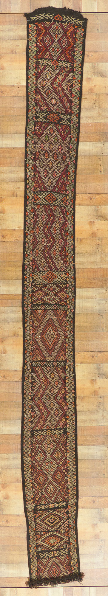 2 x 16 Vintage Zemmour Moroccan Kilim Runner 21715