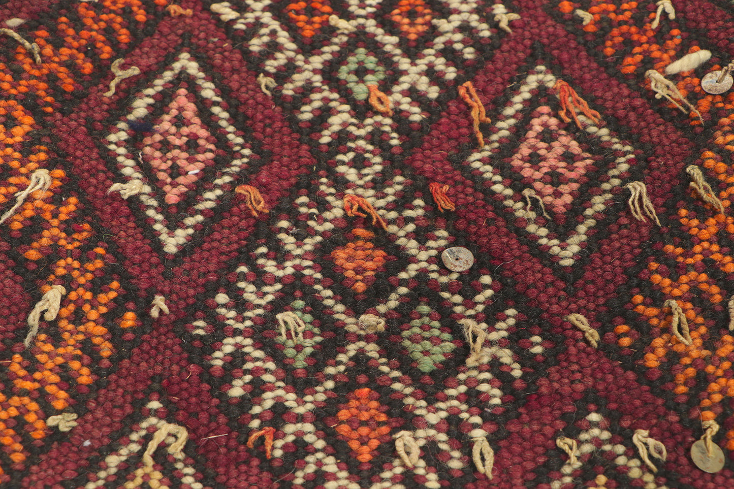 2 x 16 Vintage Zemmour Moroccan Kilim Runner 21715