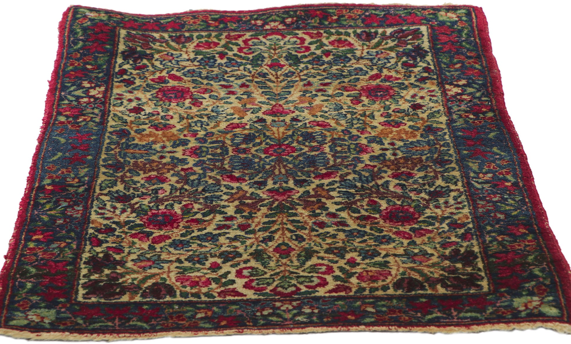 2 x 3 Antique Persian Kerman Rug 73228