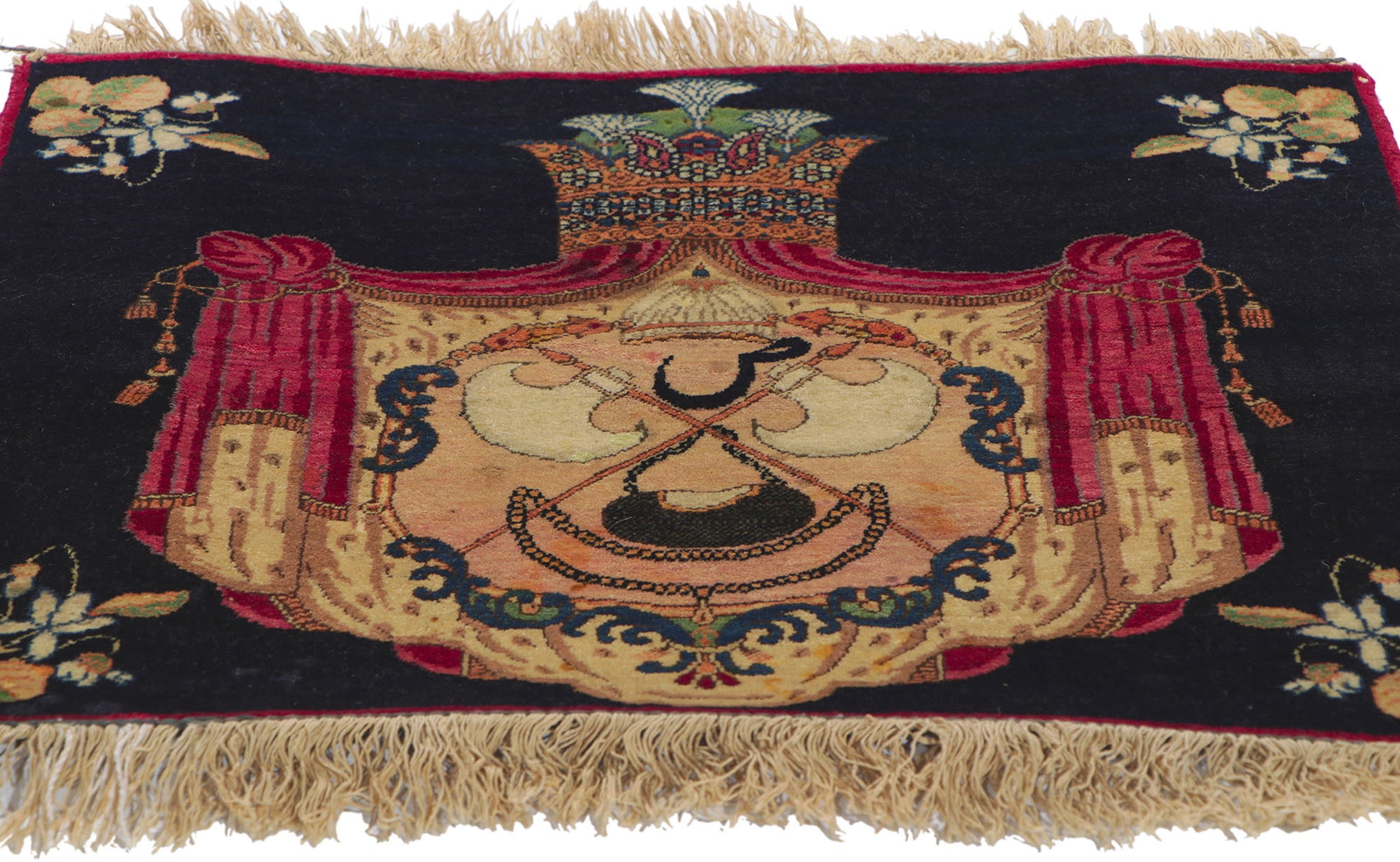 2 x 2 Antique Persian Kerman Rug 74335