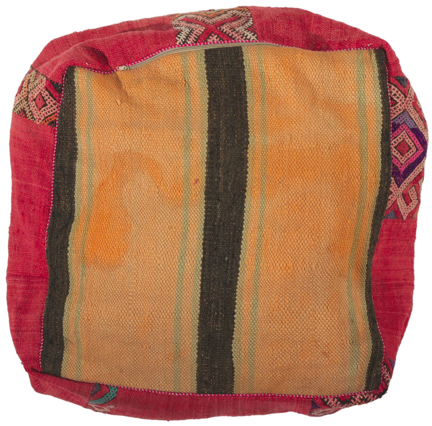 2 x 2 x 1 Vintage Moroccan Kilim Pouf 78439
