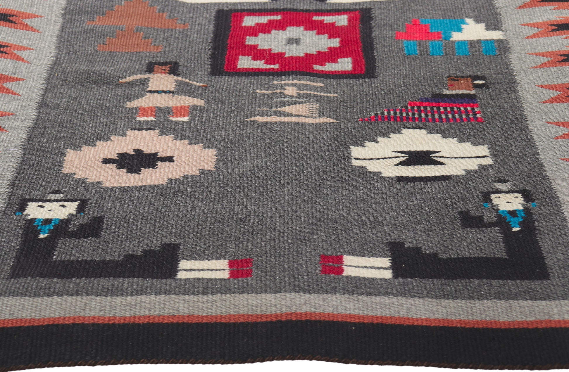 2 x 3 Vintage Navajo Pictorial Rug 78425