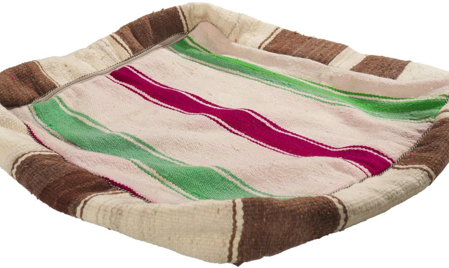 2 x 2 x 1 Vintage Moroccan Kilim Pouf 78440