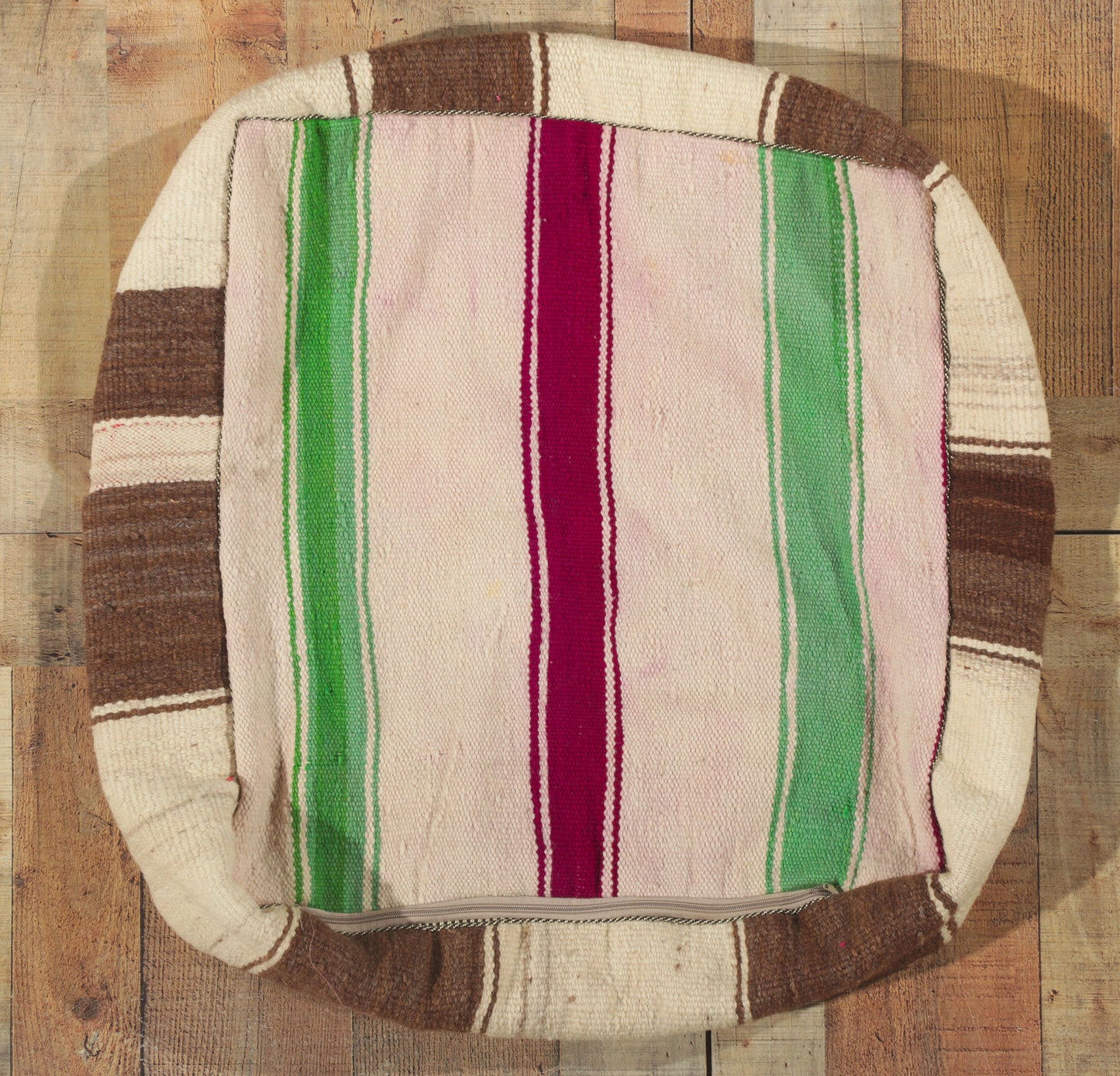 2 x 2 x 1 Vintage Moroccan Kilim Pouf 78440