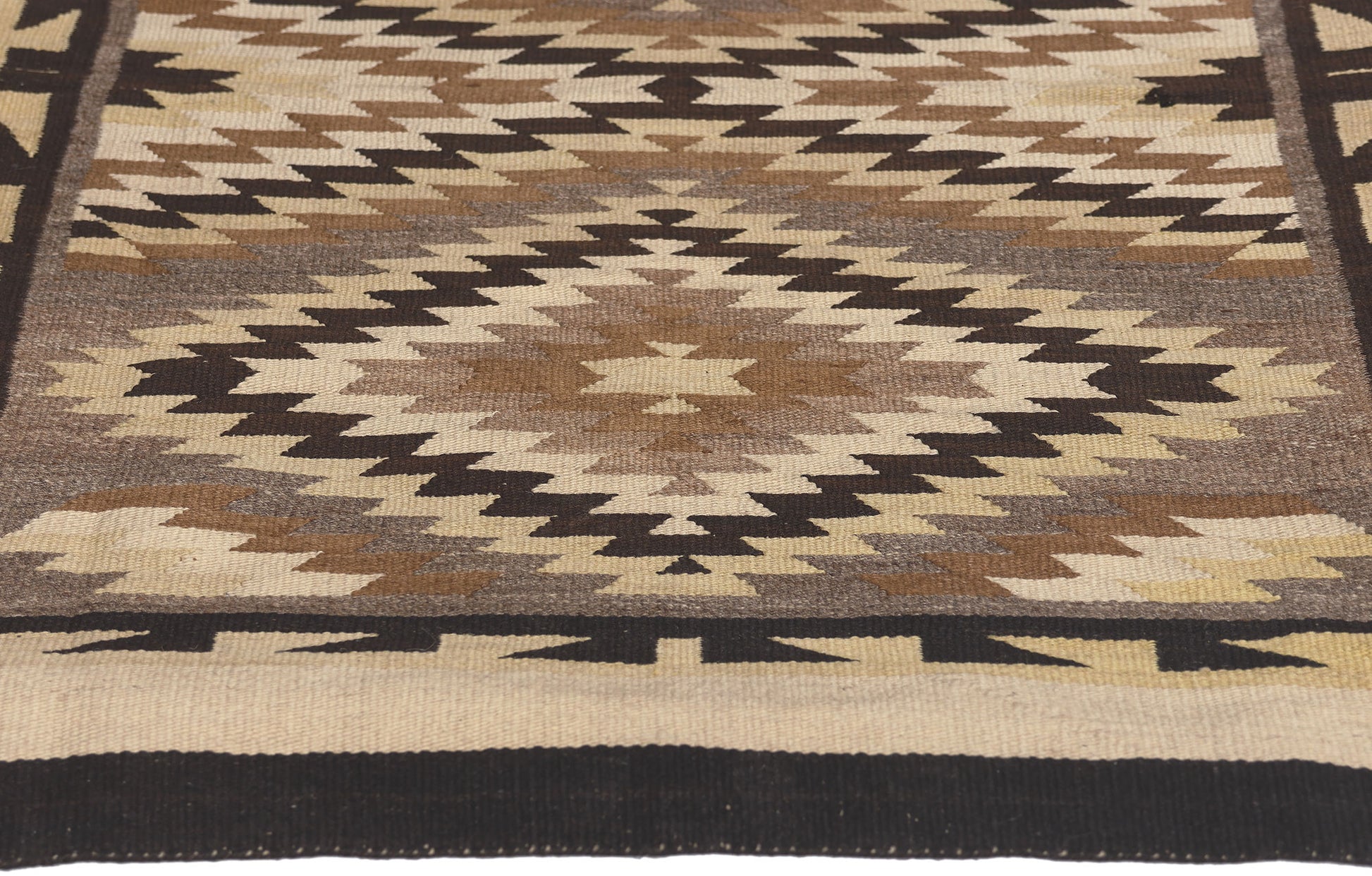 2 x 3 Vintage Two Grey Hills Navajo Rug 78638
