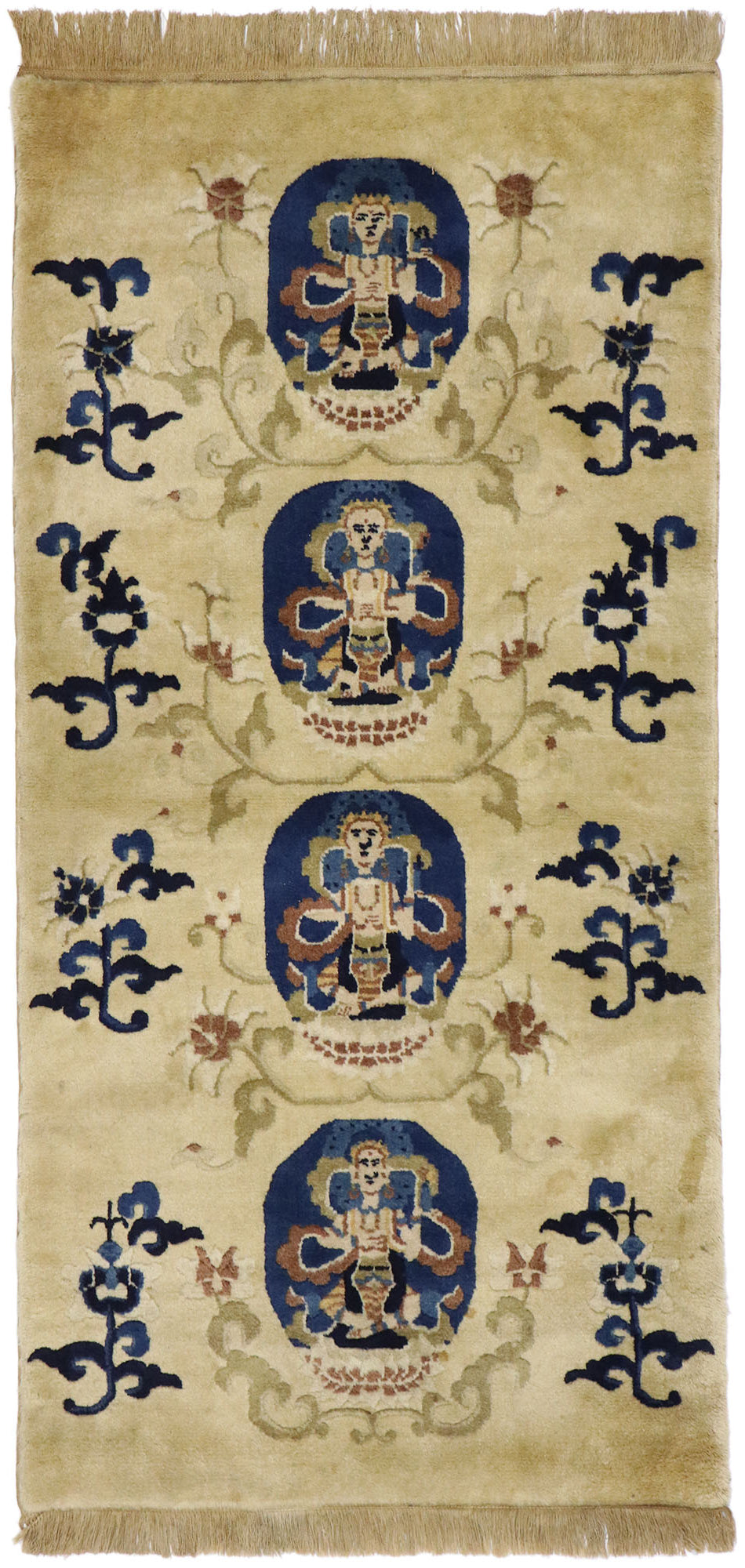 2 x 5 Antique Chinese Art Deco Pictorial Rug 77594
