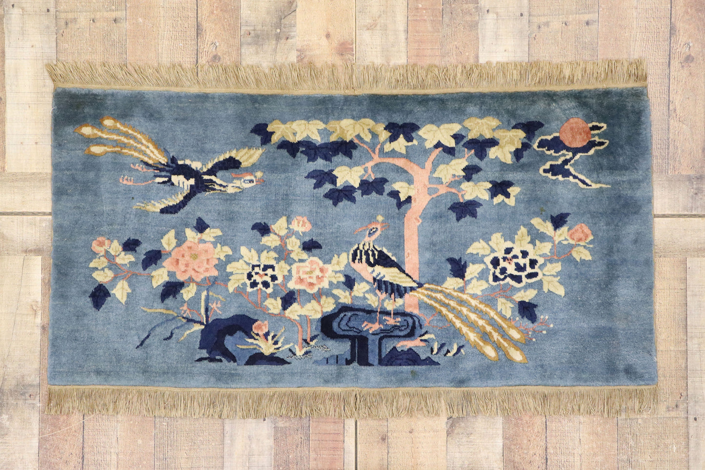 2 x 5 Antique Chinese Art Deco Pictorial Rug 77585