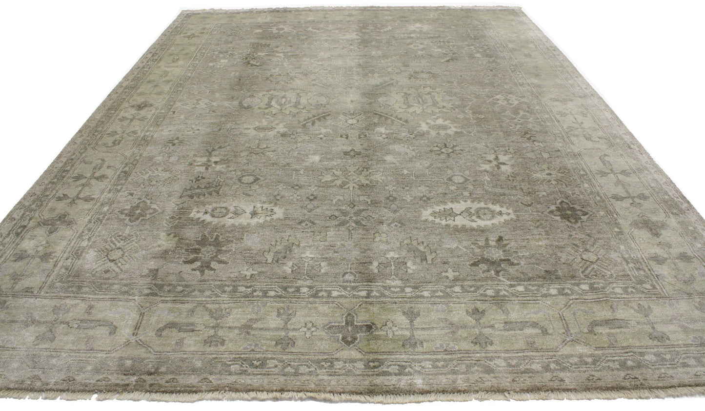 9 x 12 Modern Gray Oushak Rug 30026