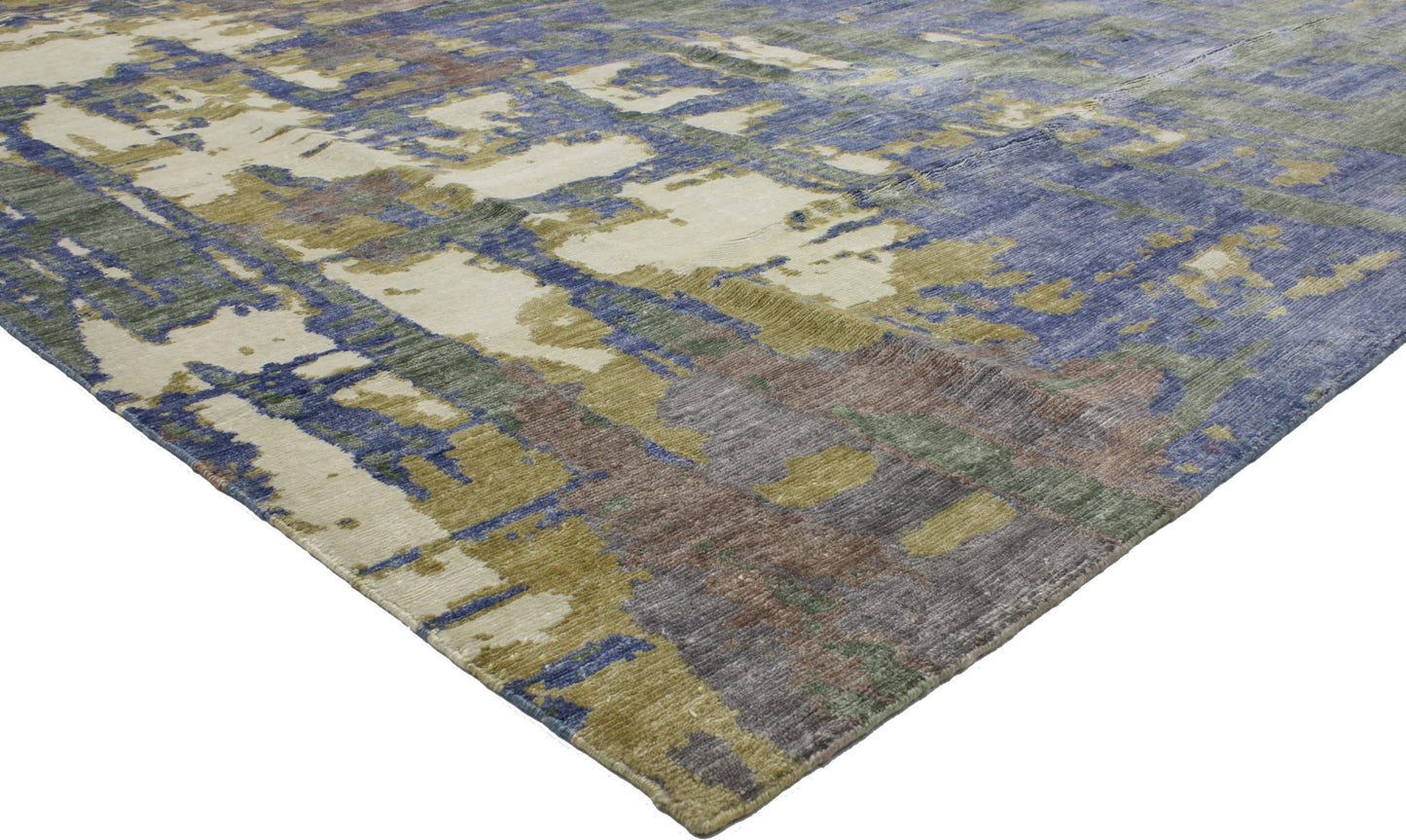8 x 10 Contemporary Abstract Silk Rug 30159
