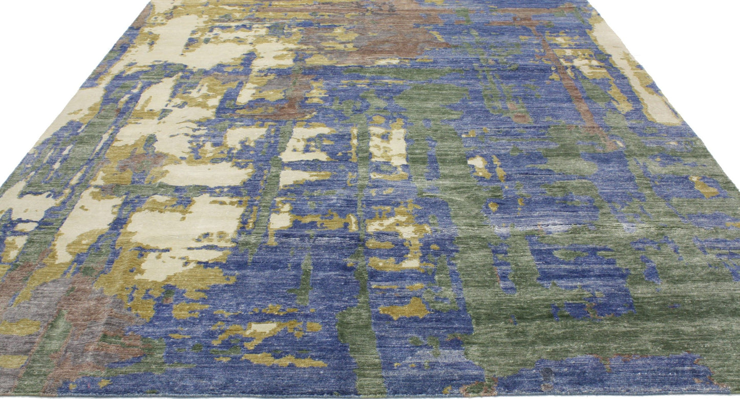 8 x 10 Contemporary Abstract Silk Rug 30159