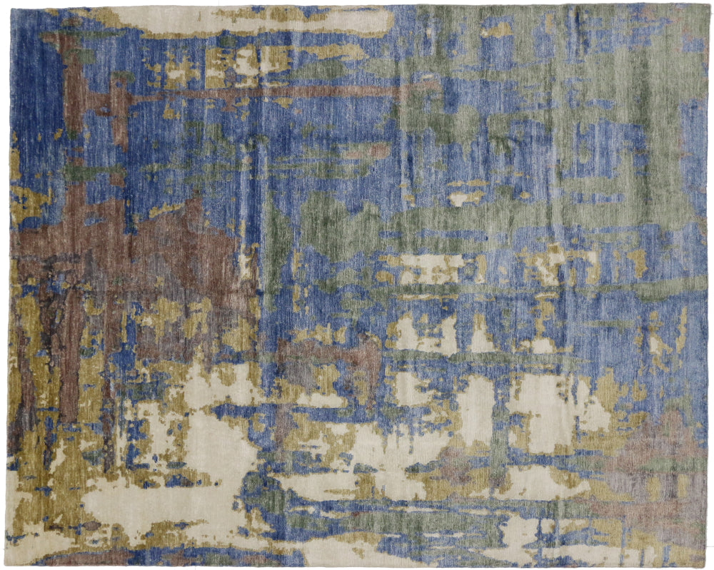 8 x 10 Contemporary Abstract Silk Rug 30159