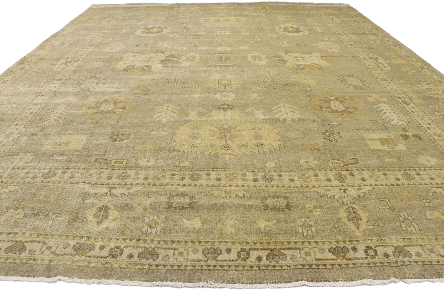 12 x 15 Vintage-Inspired Oushak Rug 30183