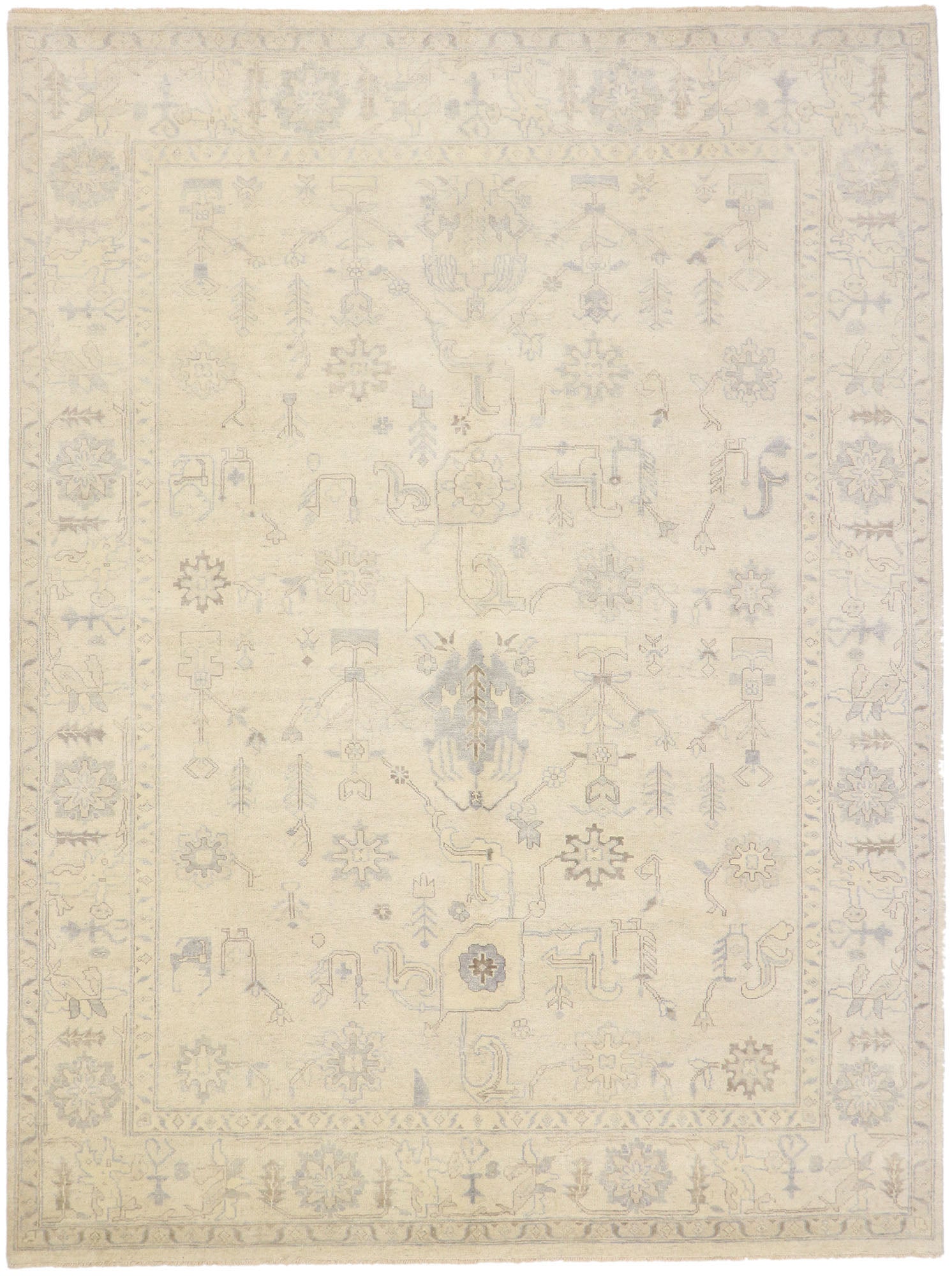 9 x 12 Vintage-Inspired Oushak Rug 30200