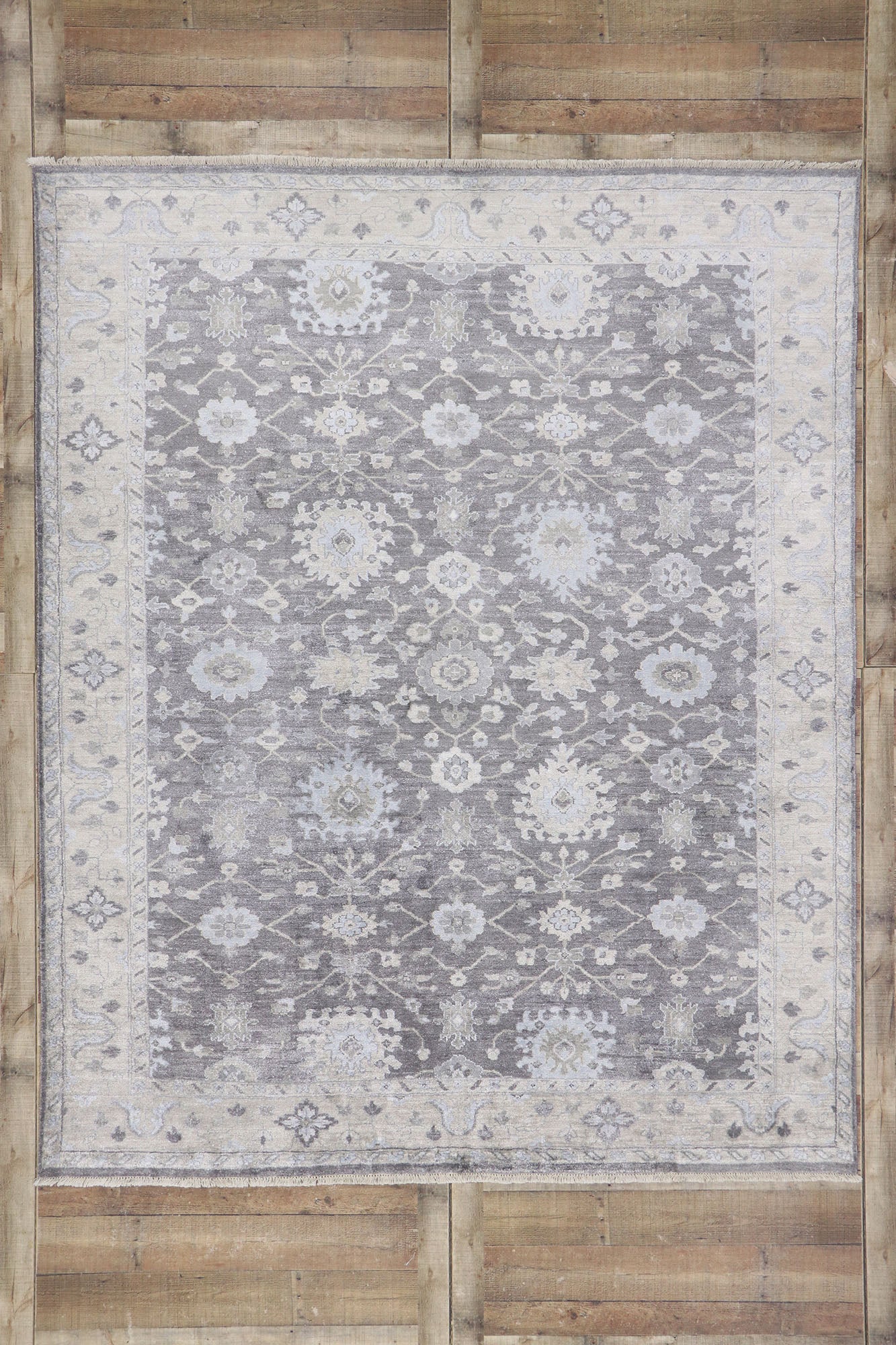 8 x 10 Transitional Oushak Silk Rug 30247