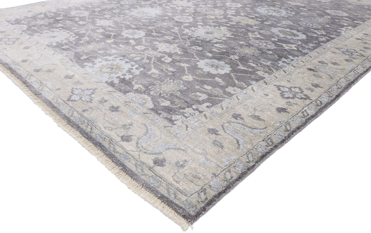 8 x 10 Transitional Oushak Silk Rug 30247